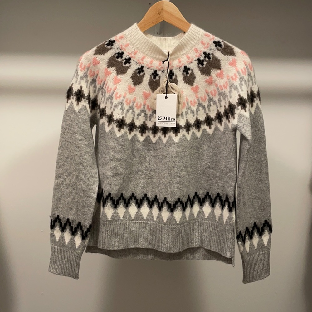 27 miles, XS wool/cashmere sweater, NWT